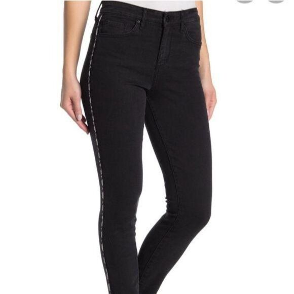 William Rast High Rise Waist Ankle Stretchy Jeans Side Piping Junior Size 28 - Picture 2 of 14